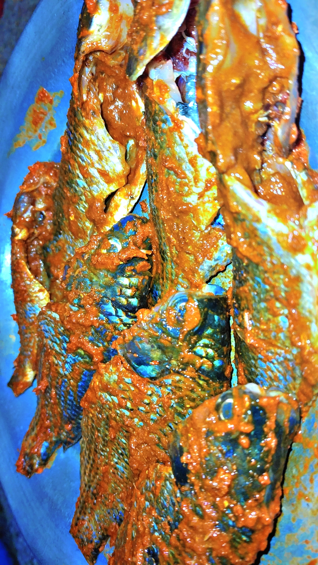 Fish marinating